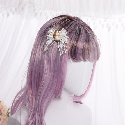 Korean version of the Qi Liu Hai curly cute hood birthday party wigs realistic wig