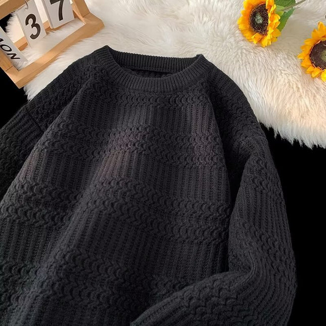 Round Neck Sweater Men's Fashion Brand Handsome Autumn And Winter Undershirt