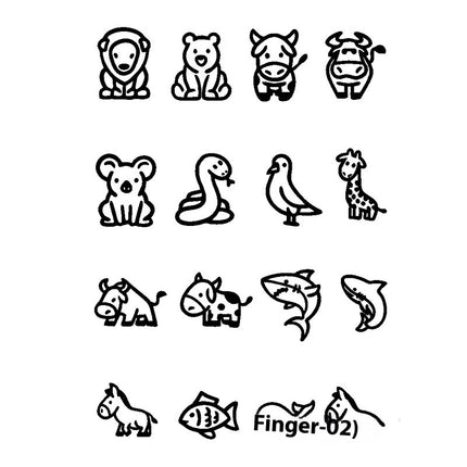 Herbal Juice Tattoo Sticker Sweat-proof Non-reflective Finger Niche Stickers