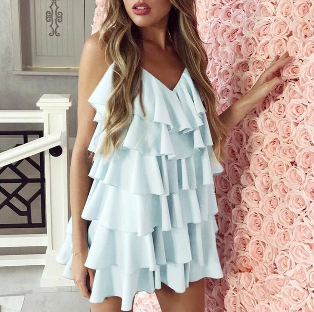 Chiffon sling non-stretch solid color holiday