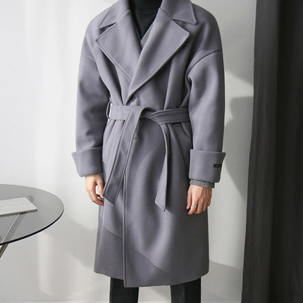 Trendy Gentleman's Wool Thickened Men's Coat