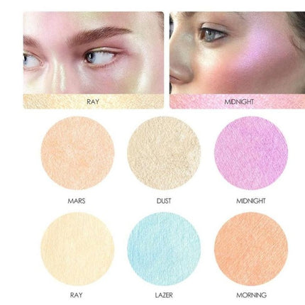 Focallure 6-Kleur Noordelike Ligte Gloei Bronzer Palet