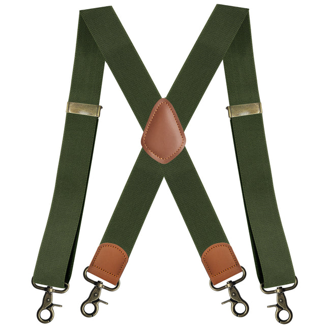 Elastic Elastic Straps X-type Suit Pants Suspenders Bronze Hook Buckle Strap Clip