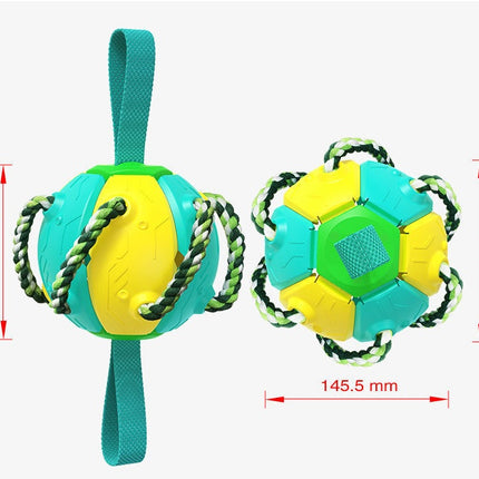 Interactive Dog Football Soccer Ball With Tabs Inflated Training Toy Outdoor Border Collie Balls Pet Products