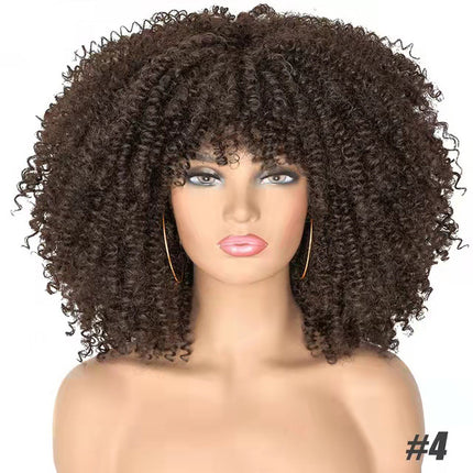 Afrika Krulhare Afro Pruik Hoofbedekking