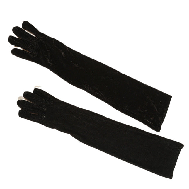 Gold Velvet Bridal Gloves