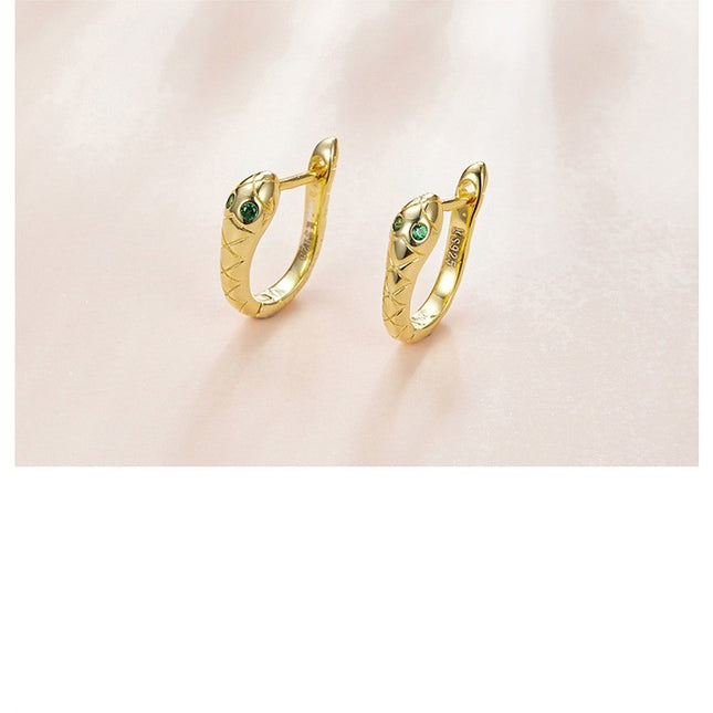 European Wind Animal Zodiac Earrings Silver