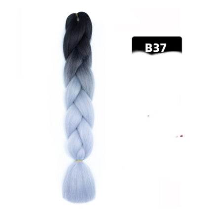 Color Big Braid African Chemical Fiber High Temperature Silk Wig Gradient