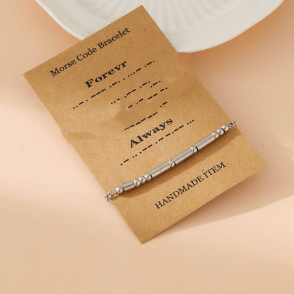 Vlekvrye Staal Morsekode Krale Armband