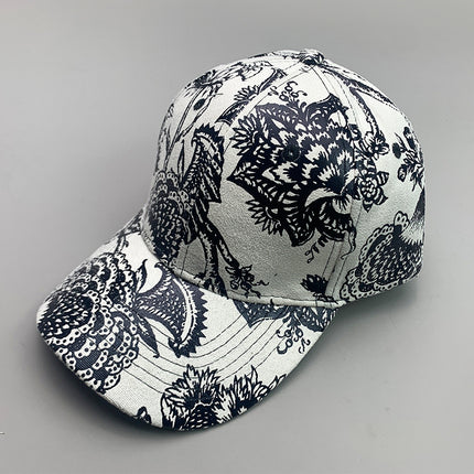 Korean Style Pure Leather Printing Baseball Caps