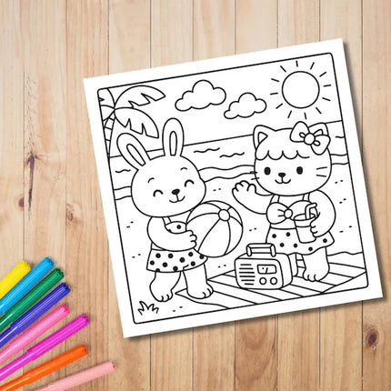 28 Pages Cutie Coloring Book Coloring Book For Adult Stress Reduction Colouring Book Valentine's Day Gifting, Birthday Party Gift, Drawing Supplies, Christmas Gift, Back To School Supplies
