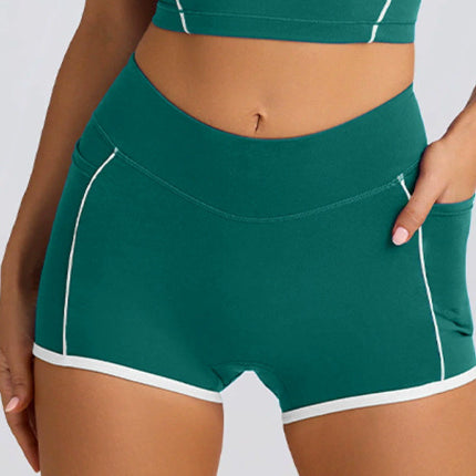 Sports Underwear Vest Shorts Spaghetti Strap Bra Beauty Back Tight High Elastic Fitness
