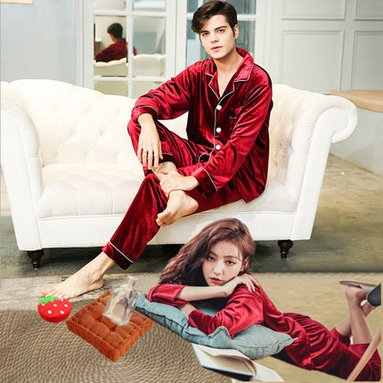 Fashion And Comfort Gold Velvet Pajamas