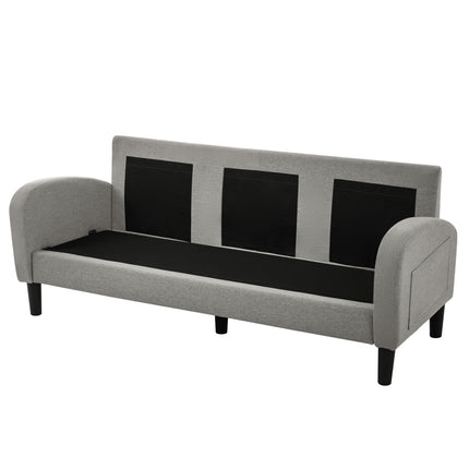 L-vormige Hoekbank Met Lêbank - 3-sitplekbank, 166 X 118 X 77 Cm, Asemende Katoen-linne Stof, Plastiekpote, Modulêre Ontwerp, Ideaal Vir Sitkamers, Woonstelle En Kantore