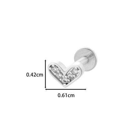 Stainless Steel Internal Thread Flat Bottom Rod Labret