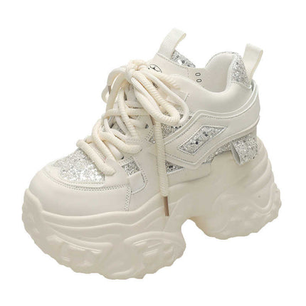 10cm Verborge Hak Platform Sequins "Dad Shoes"