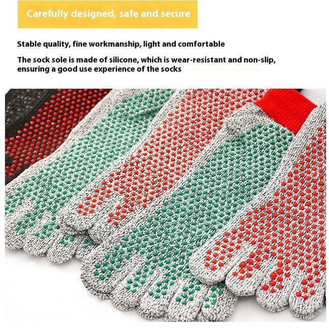 Silicone Non-slip Wear-resistant Outdoor Field Cut-resistant Toe Socks