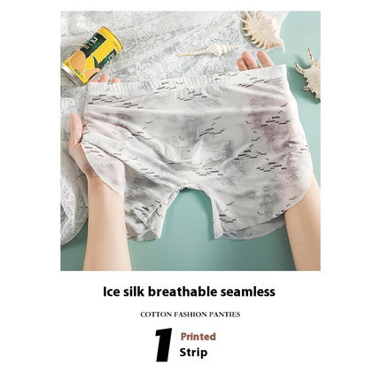 Ice Silk Sense Seamless Ultra-thin Transparent Men's Underwear Male U Convex Big Bag