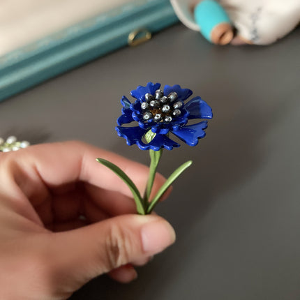 Creative All-match Green Plant Flower Pearl Brooch