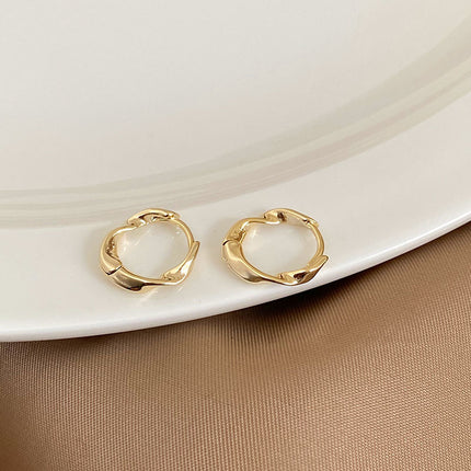Women's Korean-style Diamond-embedded Gold-plated Ins Internet-famous Versatile Earrings
