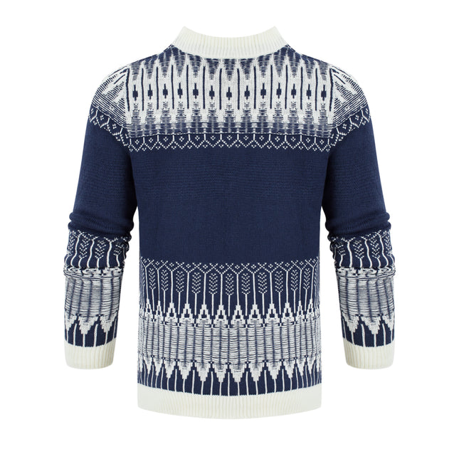 Men's Knitted Sweater Fashion Long-sleeved Pullover Tops Fall And Winter Clothing