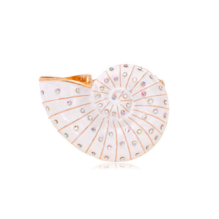 Retro High-grade Conch Oil Dripping Diamond Brooch