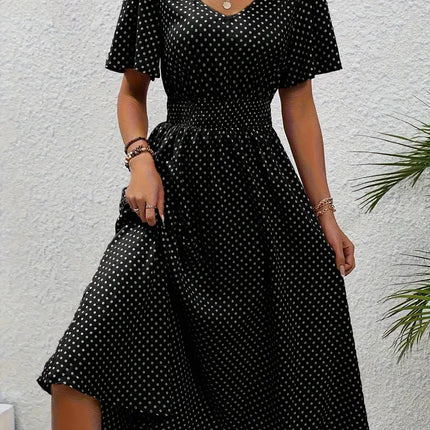 Women's Small Floral Print Short Sleeve Dress