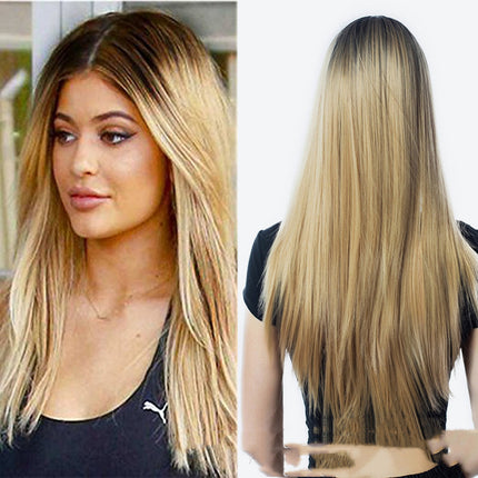 Medium And Large Scalp Dyed Gradual Long Straight Hair