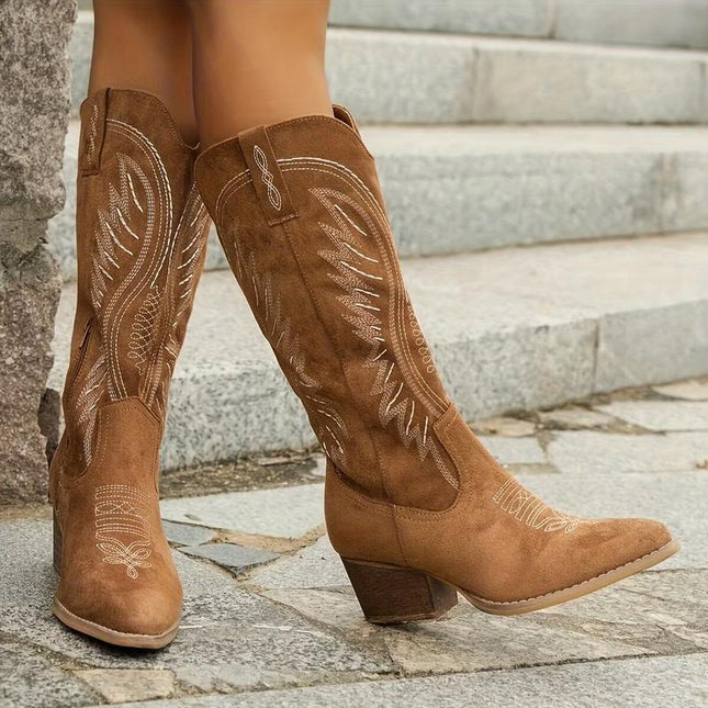 Elegante Dames-borduurwerk-cowboylaars