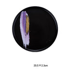Black violet / 8inch shallow dish