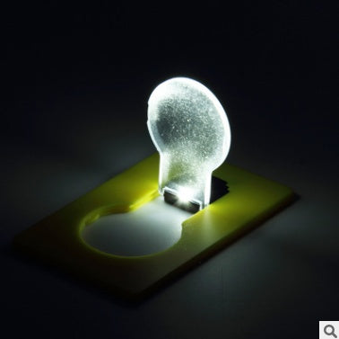 Portable LED card pocket light bulb