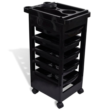 Hairdressing Trolley, Plastic with Wheels