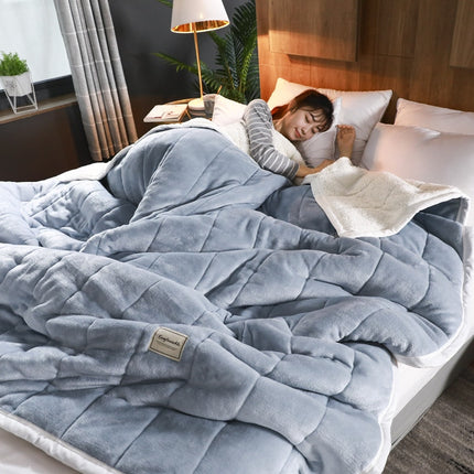 Vlieskomberse en -gooikomberse Dik Warm Winterkomberse Tuis Super Sagte Duvet Luukse Effekleurige Komberse op Dubbelbeddegoed