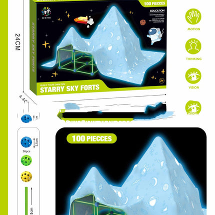 Fort Building Kit Construction Blocks Set Kids Toy Tents Fortress Builder Castles Tunnels Diy 3d Play House For Children Gift