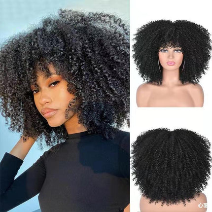 Afrika Krulhare Afro Pruik Hoofbedekking