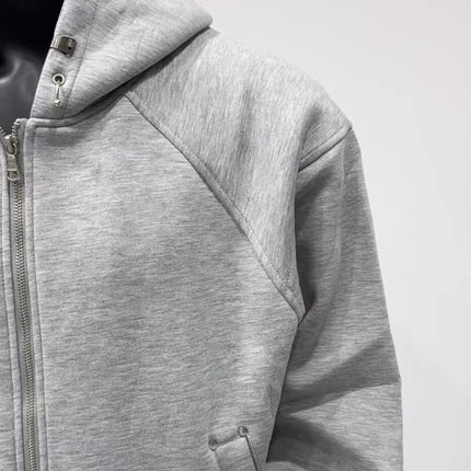 Winter Trendy Loose Retro Zipper Cardigan Sweater Male