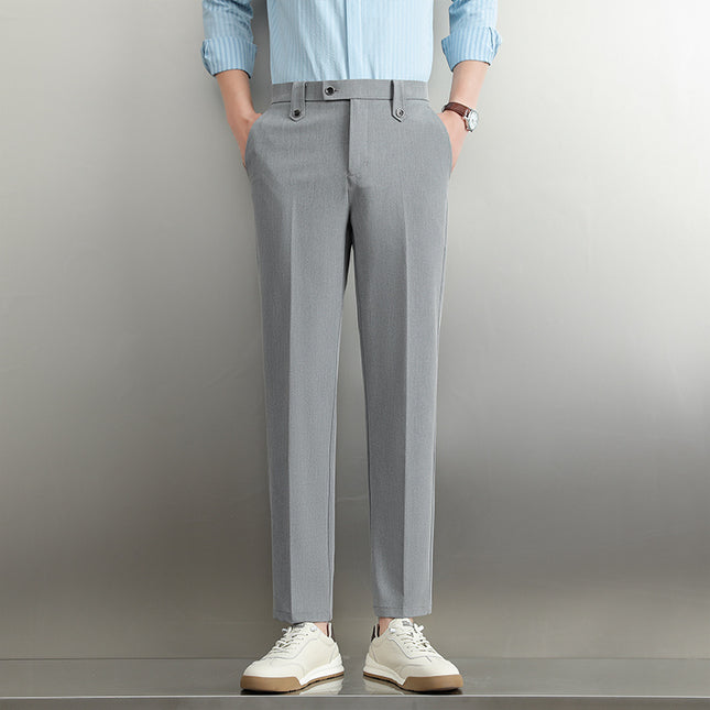Simple Suit Pants Men's Loose Straight Business Trousers