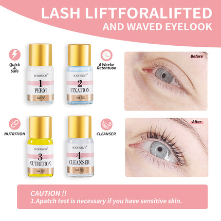 ICONSIGN Wimperm Wimper-wenkbrouverfstel Wimpers Permanentstel Wimperlamineergrimeringgereedskap