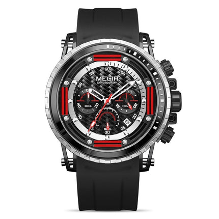 Luminous Waterproof Timing Silicone Sports Watch