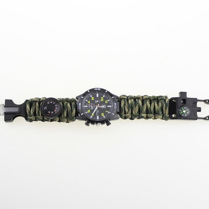 6 En 1 Tcticos Al Aire Libre EDC Supervivencia Ajustable Pulsera Brjula Rescate Paracord Camping Equipment Herramientas