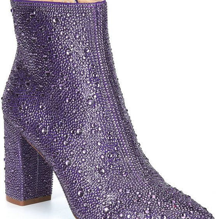 Rhinestone Puntneus Modieuse Enkelstewels