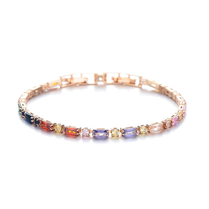 Bekostigbare Luukse Kleurvolle Sirkonarmband Vir Vroue – Stylvol En Veelsydig