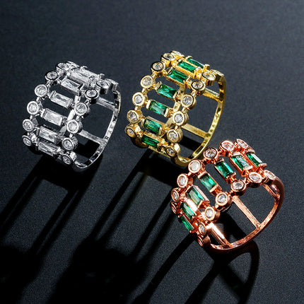 Smarag Goue Ring Instelling met Holte