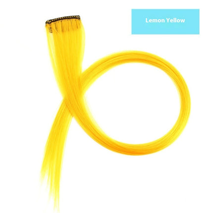 Color Hair Hanging Ear Dyed Wig Set Hair Extension Color Stripes Hot Color