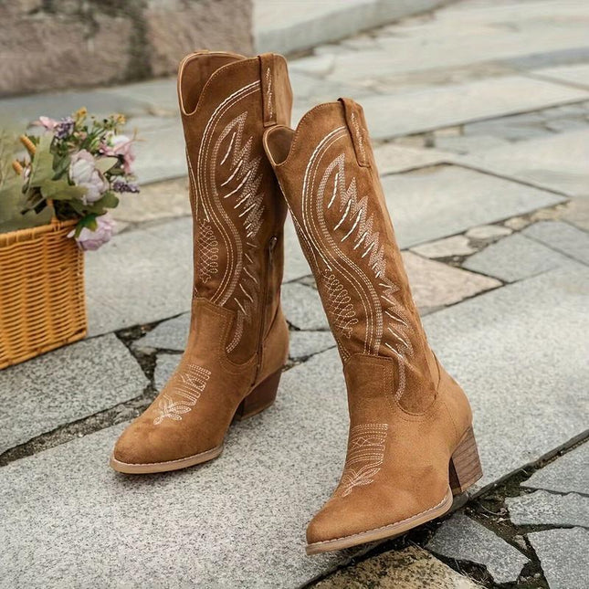 Elegante Dames-borduurwerk-cowboylaars
