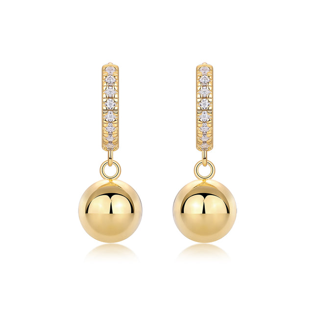 Moderne Goue Krale - Luukse En Modieuse Ligte Luukse Juwele En Silwer Stud Oorbelle Gestel Met Topgehalte Moissanite, S925 Silwer-vergulde Goud