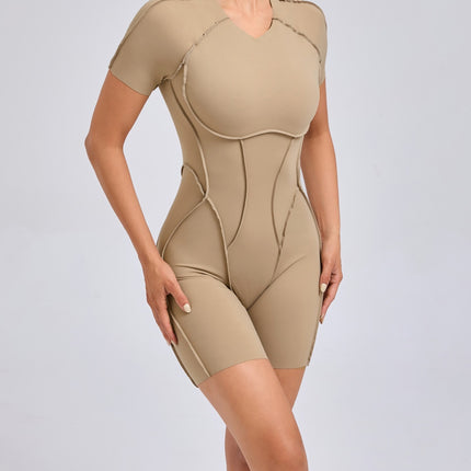 New Backless Short Sleeve One-piece