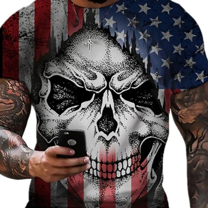 3D Printing Men's Breathable Crew Neck Short Sleeves