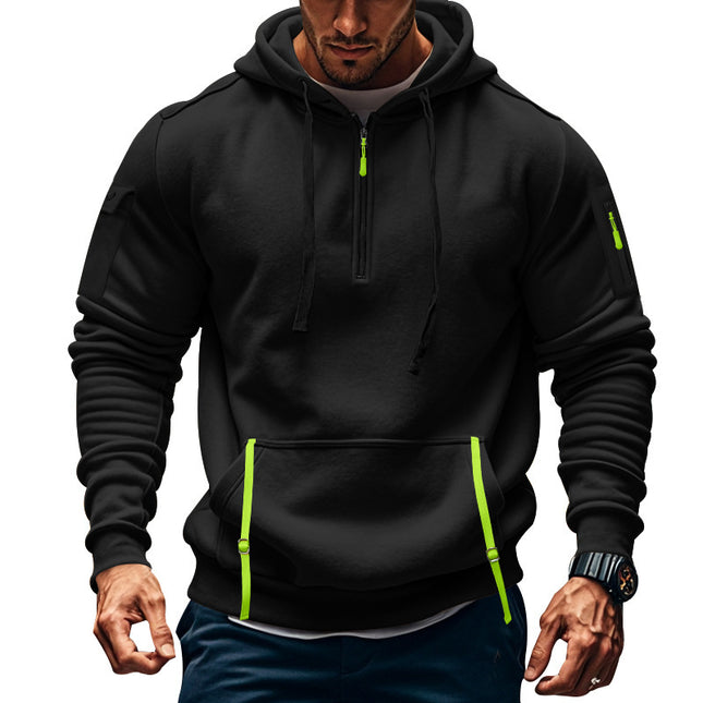 Men's Casual Multi-zipper Arm Pocket Sweatshirt