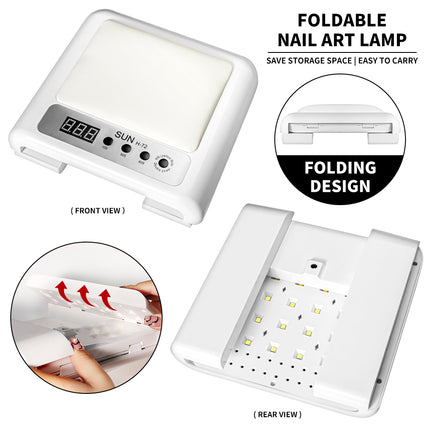 UV Led Naellamp vir Gel Naellak Vasklem Naels Uitharding, Groot UV Naellamp Uitharding Naeldroër Met Naelarmrus vir Naelkuns Naeltegnikus Salongebruik